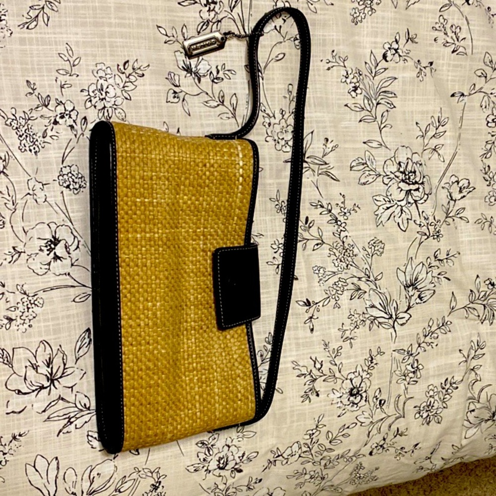Vintage Coach Straw bag ..Authentic